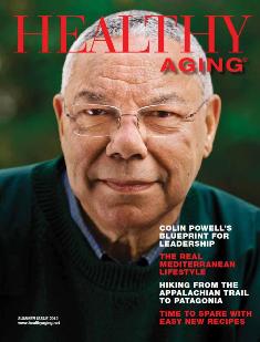 Healthy Aging Magazine Cover. Colin Powell